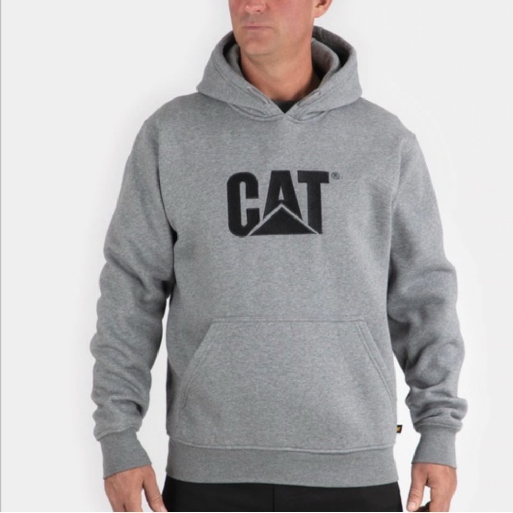 CAT KANGAROO POCKET GRAY HOODIE XL